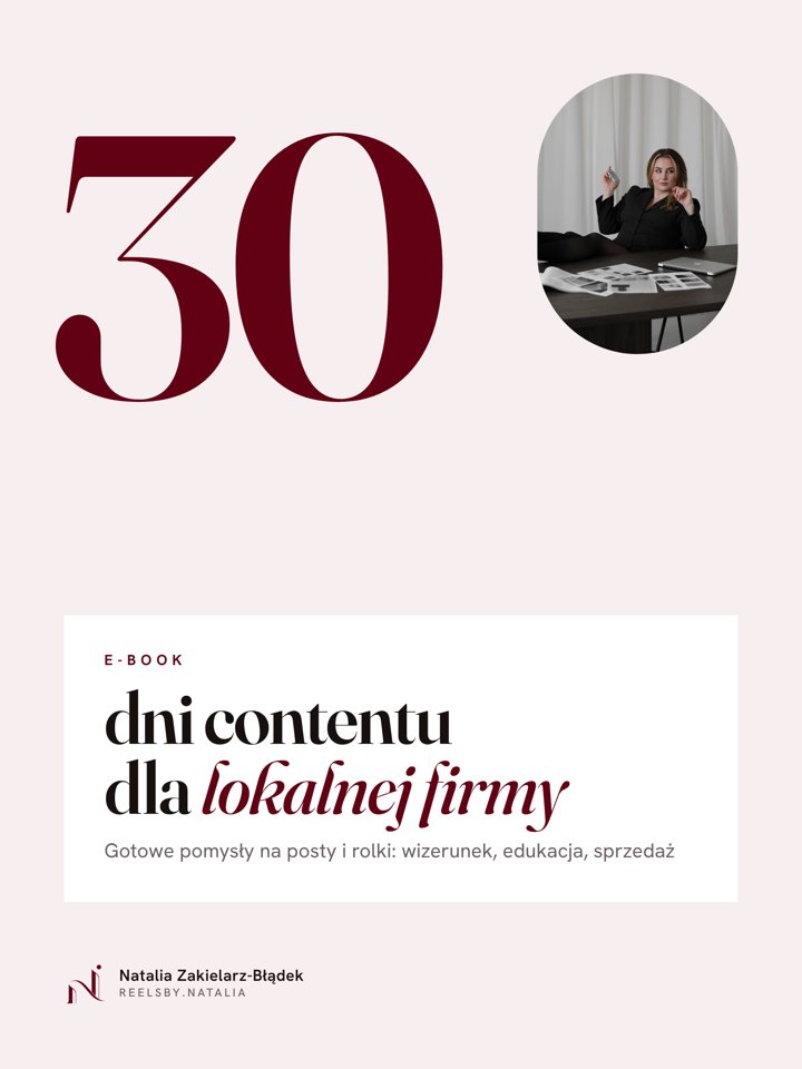 Okładka e-booka 30 dni contentu dla lokalnej firmy